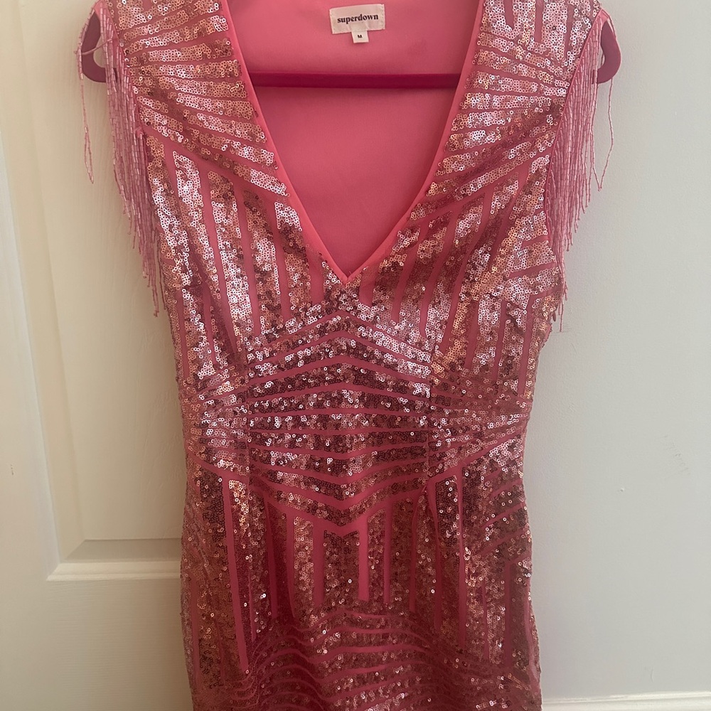 Superdown Pink Sequin Dress